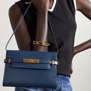 *SOLD* YSL Manhattan Small in Box Leather (Blue - discontinued colour)